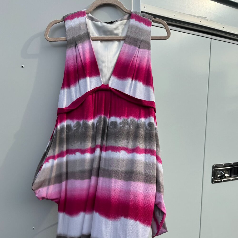 Identify Pink & Grey Tie-Dye Cocoon Dress - Size L / FR 42 / IT 46